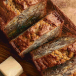 Moist banana bread recipe fresh from the oven